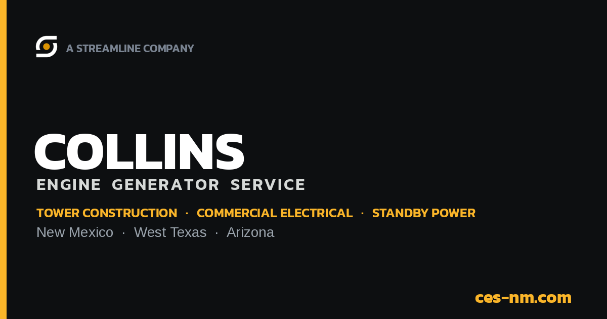 Collins Engine Data Certifications & Licenses | Collins Engine Generator Service